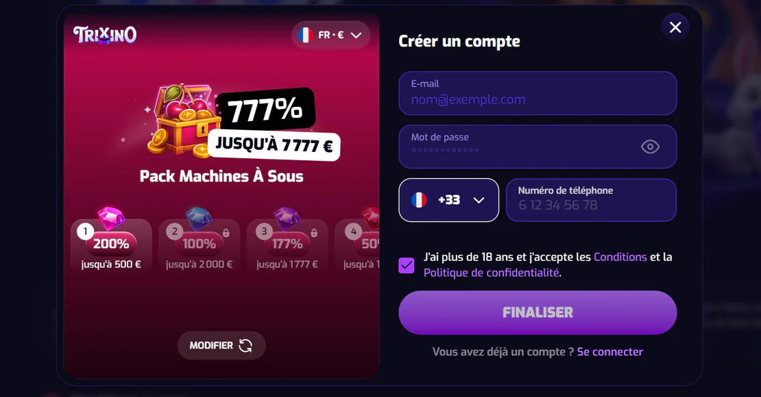 Comment créer un compte